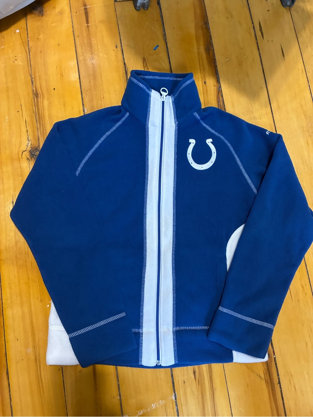 NFL Indianapolis/Baltimore Colts Navy Blue Full-Zip Fleece Sweater Jacket